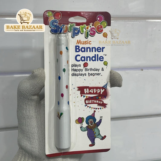 Surprise Musical Banner Candle