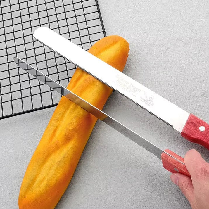 Bread Knife Wooden Handle {12 Inch}