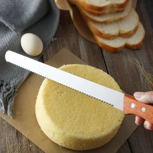 Bread Knife Wooden Handle  {8 Inch}