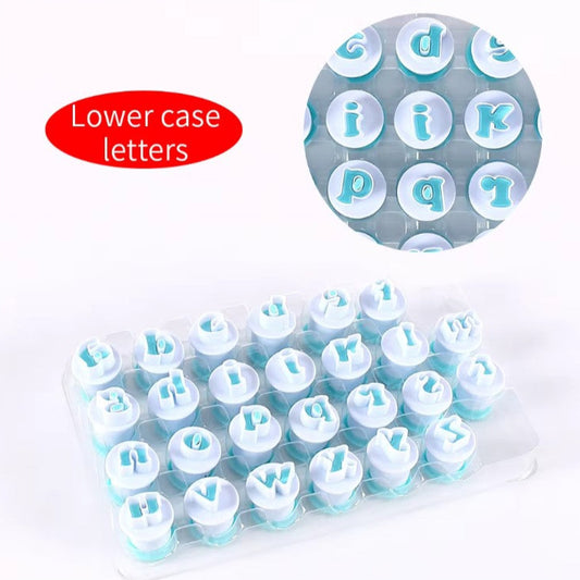 Lower Case Alphabet Fondant Letter Plunger