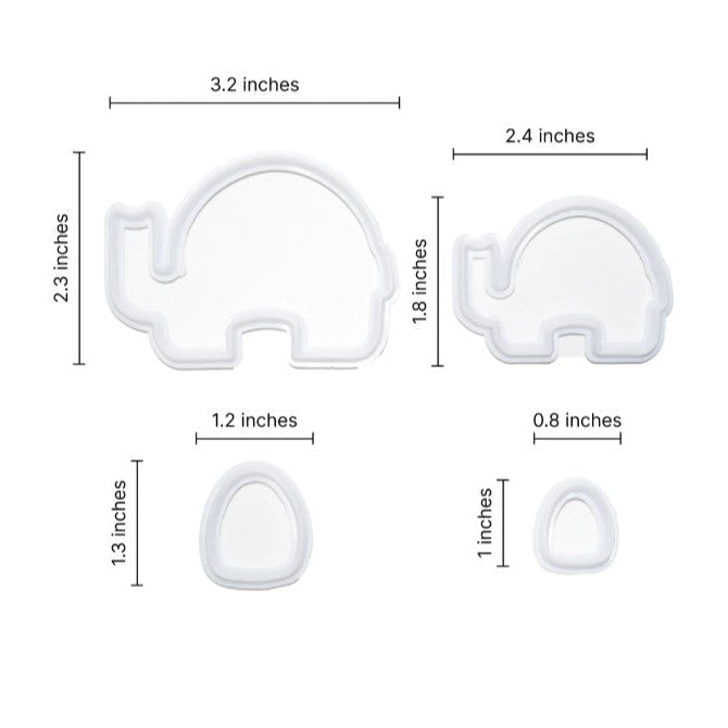 Elephant Fondant and Cookie Cutter Set