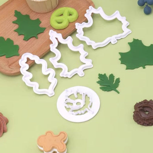 4pcs Tropical Leaf Fondant Cookie Cutter