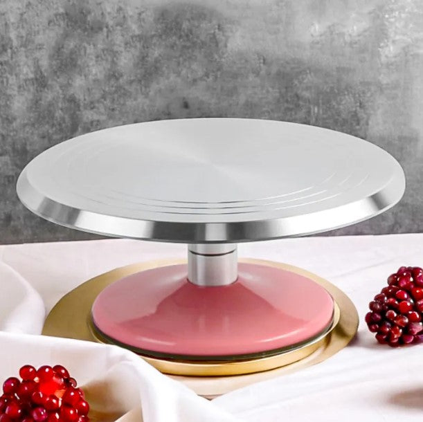 Detachable 360° Rotating Cake Turntable with Stainless Steel Ball Bearings
