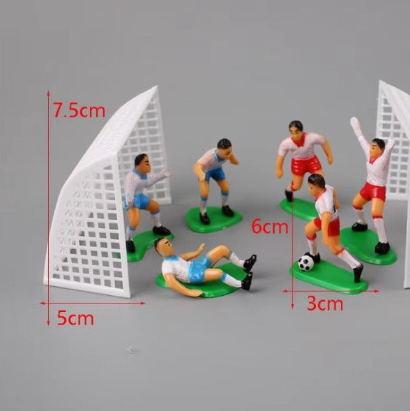 Football 8-Piece Cake Topper Toy Set Birthday Cake Decoration