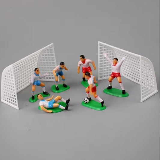 Football 8-Piece Cake Topper Toy Set Birthday Cake Decoration