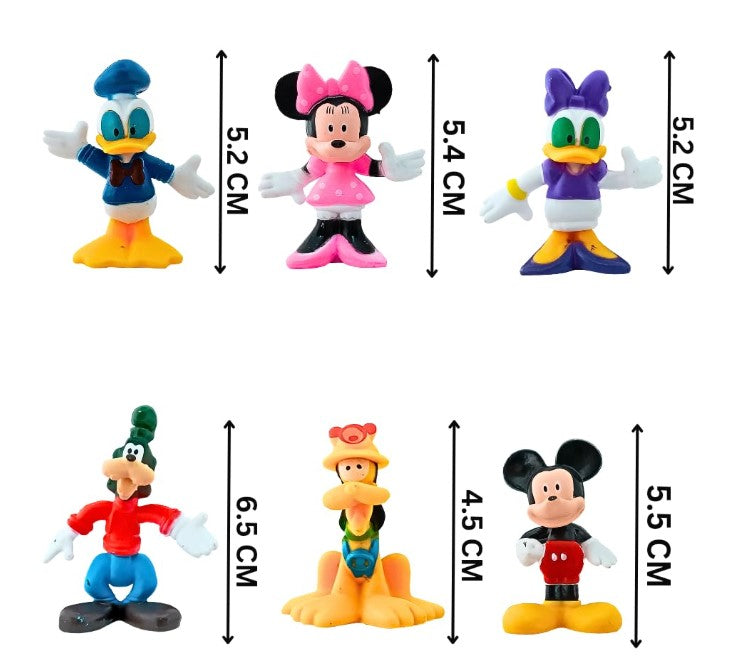 6 Pcs Mickey Mouse & Minnie Mouse Toy