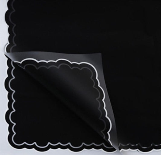 Premium Flower Wrapping Paper with Wavy Lines