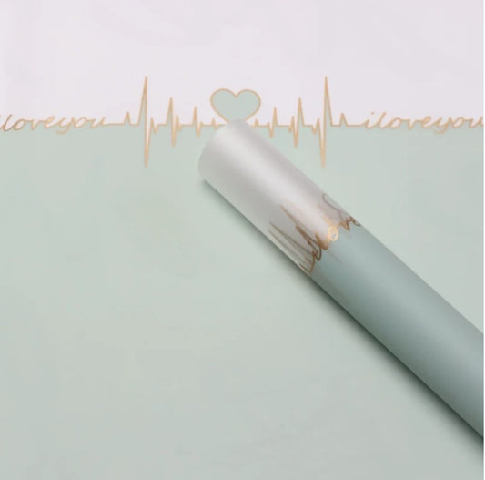 Heartbeat Frosted Wrapping Paper