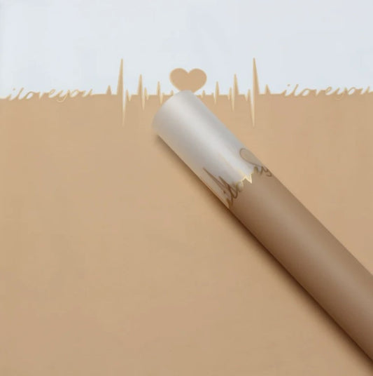 Heartbeat Frosted Wrapping Paper