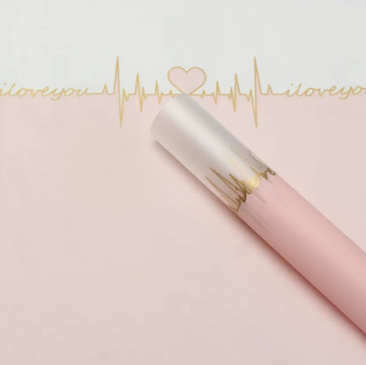 Heartbeat Frosted Wrapping Paper
