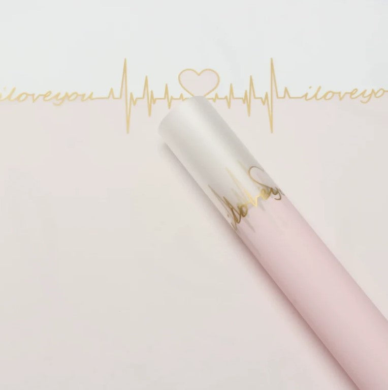 Heartbeat Frosted Wrapping Paper