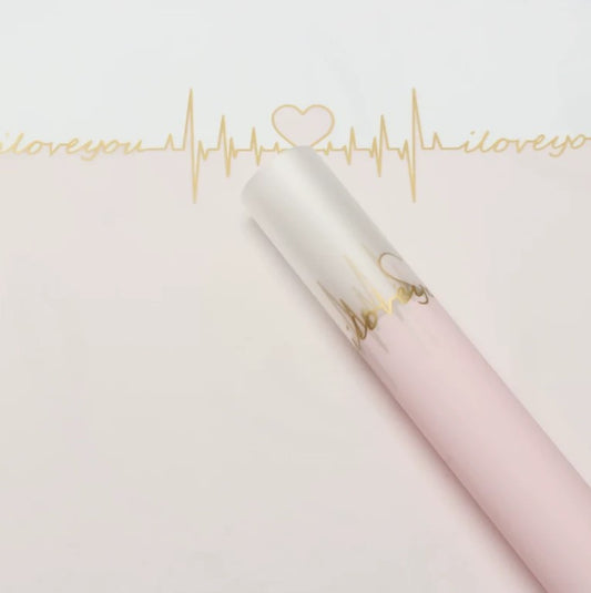 Heartbeat Frosted Wrapping Paper