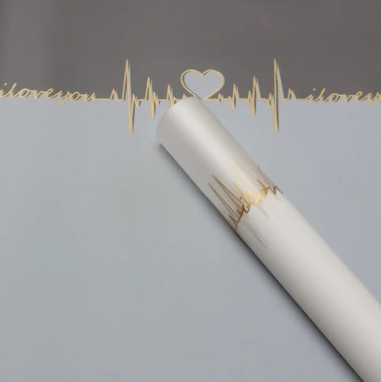 Heartbeat Frosted Wrapping Paper