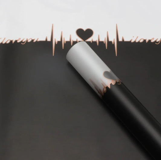 Heartbeat Frosted Wrapping Paper