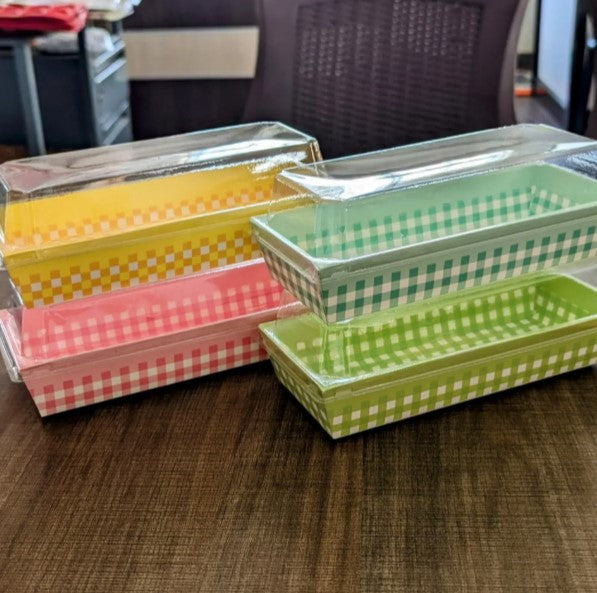 Rectangle Direct Bakeable Mould With Lid (10 Pcs Pack)