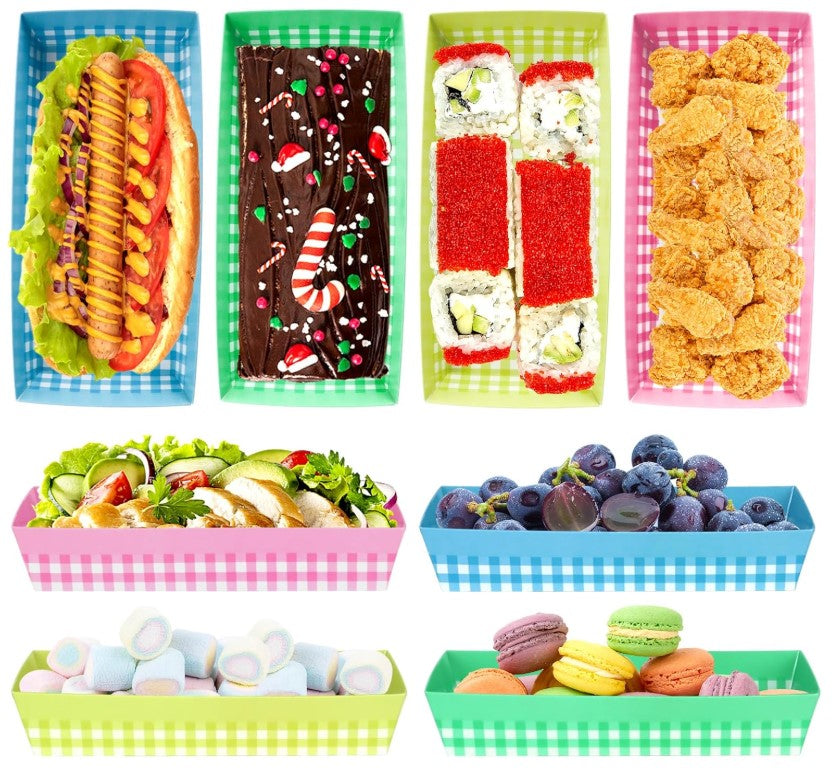 Rectangle Direct Bakeable Mould With Lid (10 Pcs Pack)