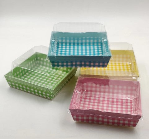 Square Direct Bakeable Mould With Lid (10 Pcs Pack)