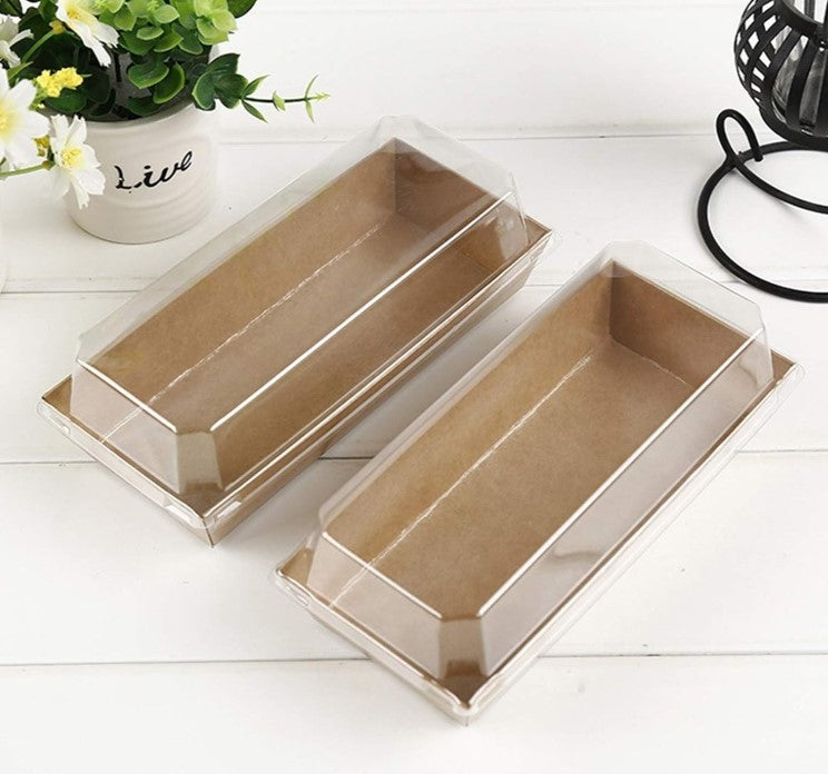 Disposable Rectangle Loaf with Lid (10 Pcs Pack)