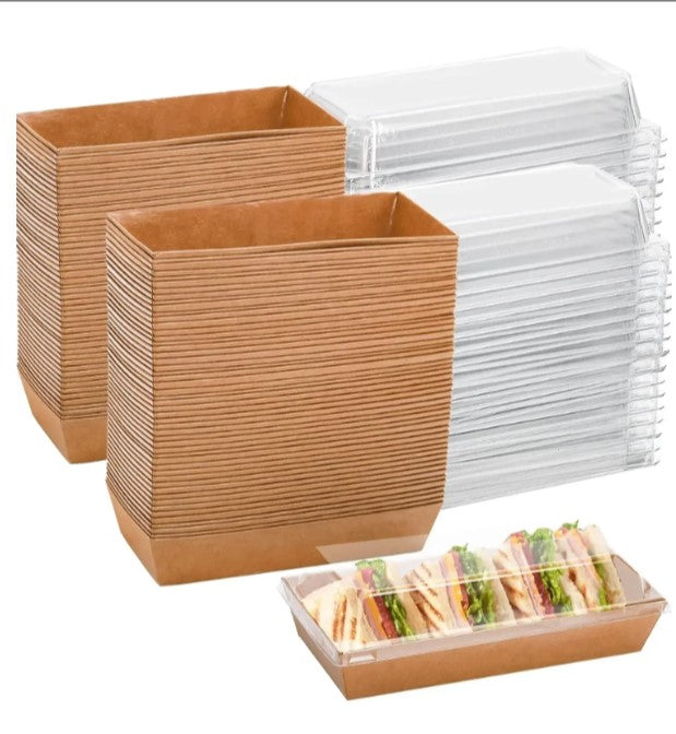 Disposable Rectangle Loaf with Lid (10 Pcs Pack)