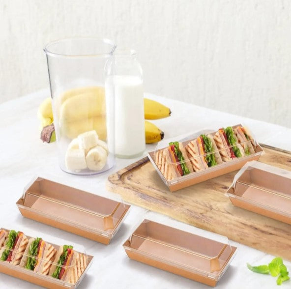 Disposable Rectangle Loaf with Lid (10 Pcs Pack)