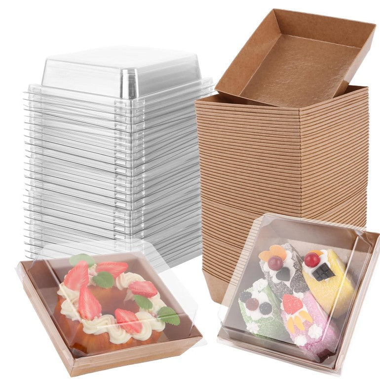 Disposable Square Loaf with Lid (10 Pcs Pack)