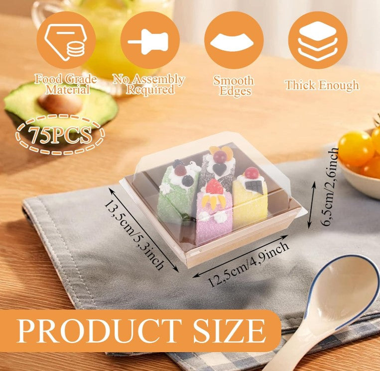 Disposable Square Loaf with Lid (10 Pcs Pack)