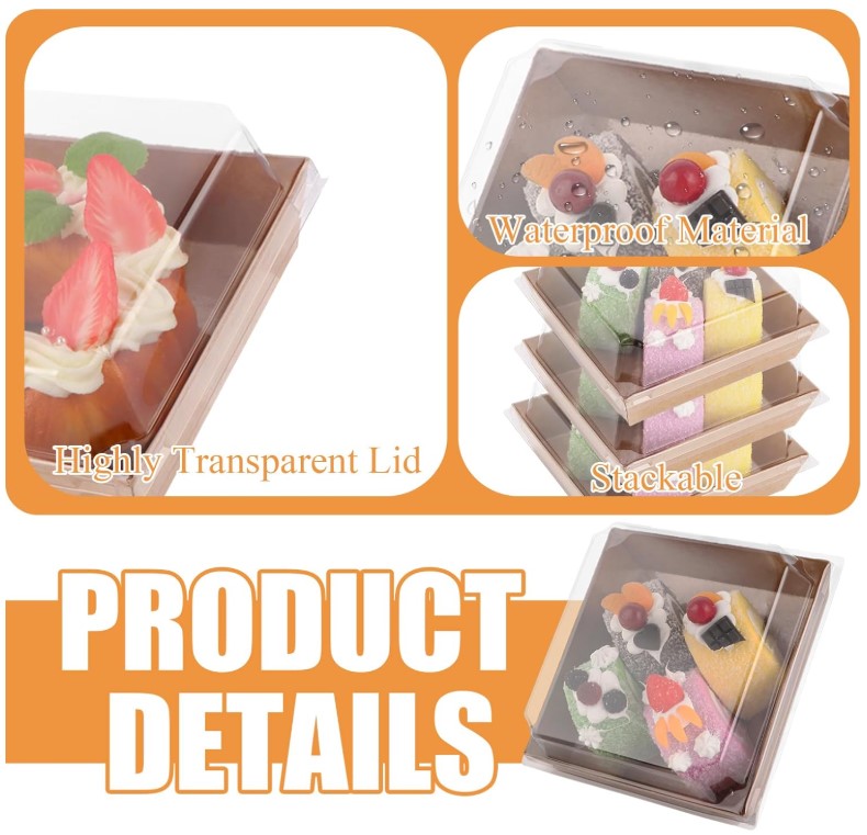 Disposable Square Loaf with Lid (10 Pcs Pack)