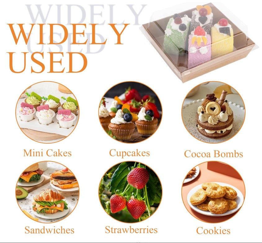 Disposable Square Loaf with Lid (10 Pcs Pack)
