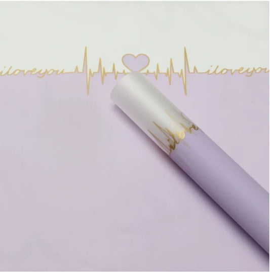 Heartbeat Frosted Wrapping Paper