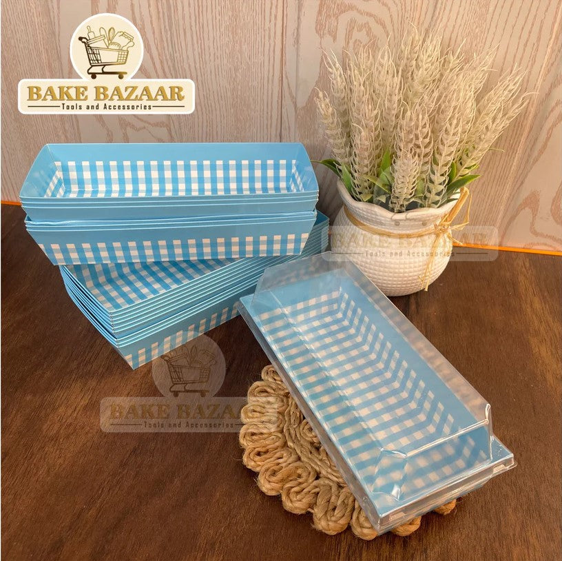 Rectangle Direct Bakeable Mould With Lid (10 Pcs Pack)