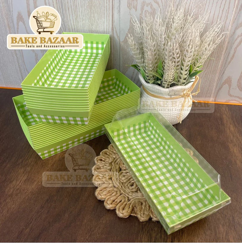 Rectangle Direct Bakeable Mould With Lid (10 Pcs Pack)