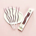6pc Twisty Rose Gold Candles