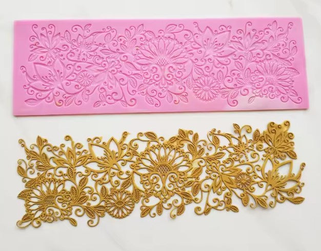 Silicone Floral Lace Mat
