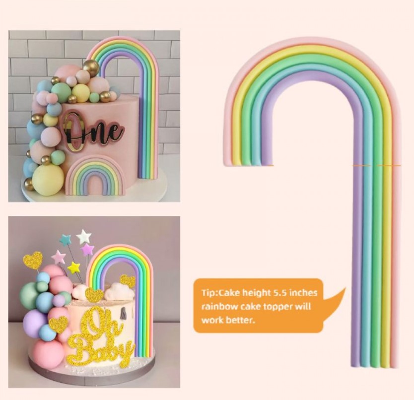 Colorful Rainbow Cake Topper (4)