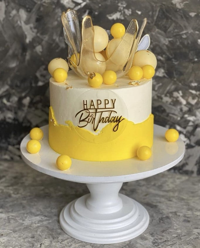 Yellow Shining Faux Ball