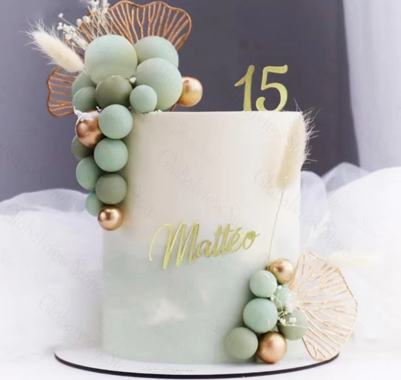 Dark Green Faux Ball