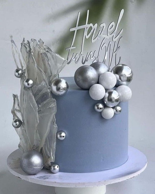Silver Shining Faux Ball