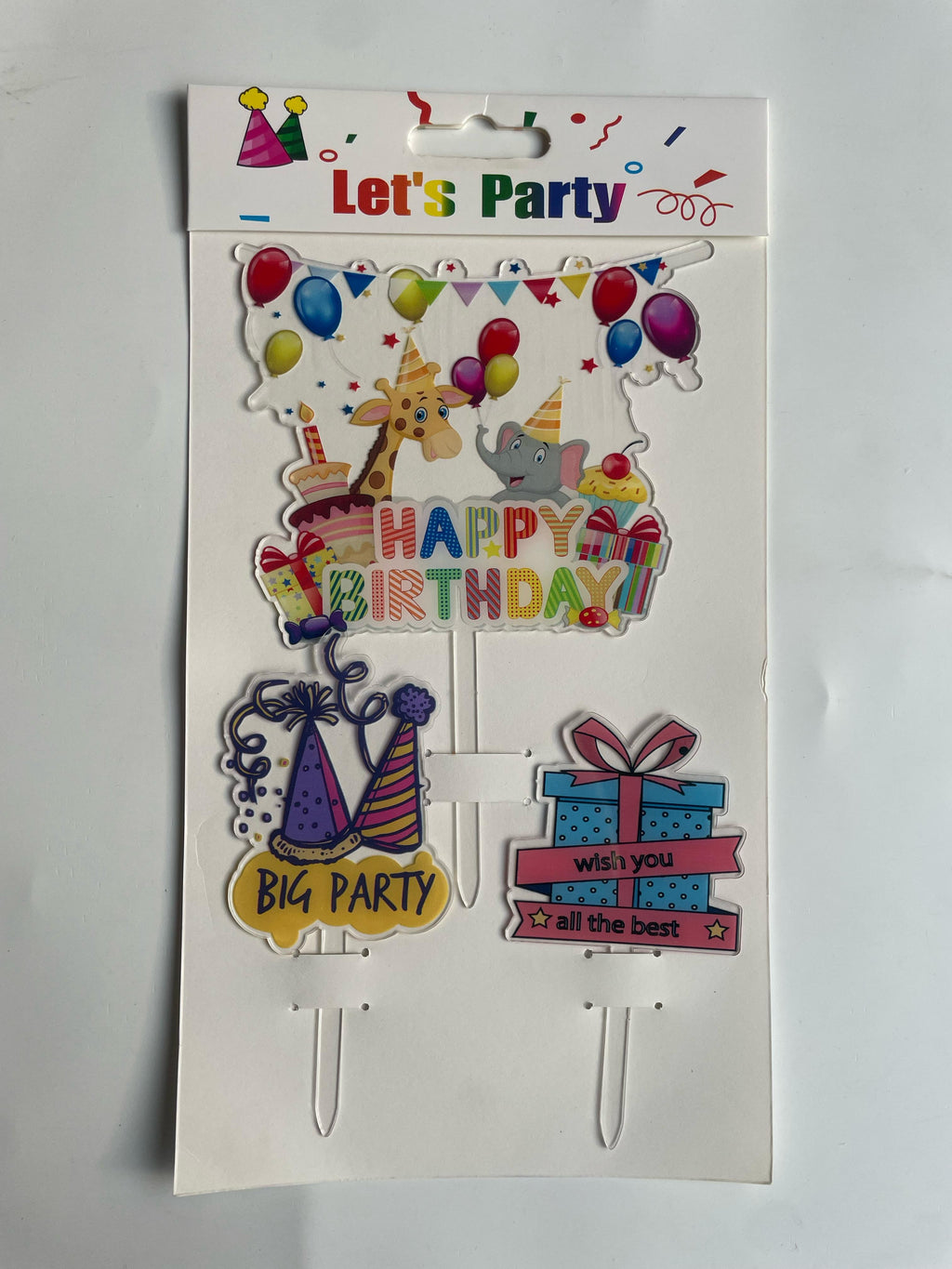 3pc Happy Birthday Topper