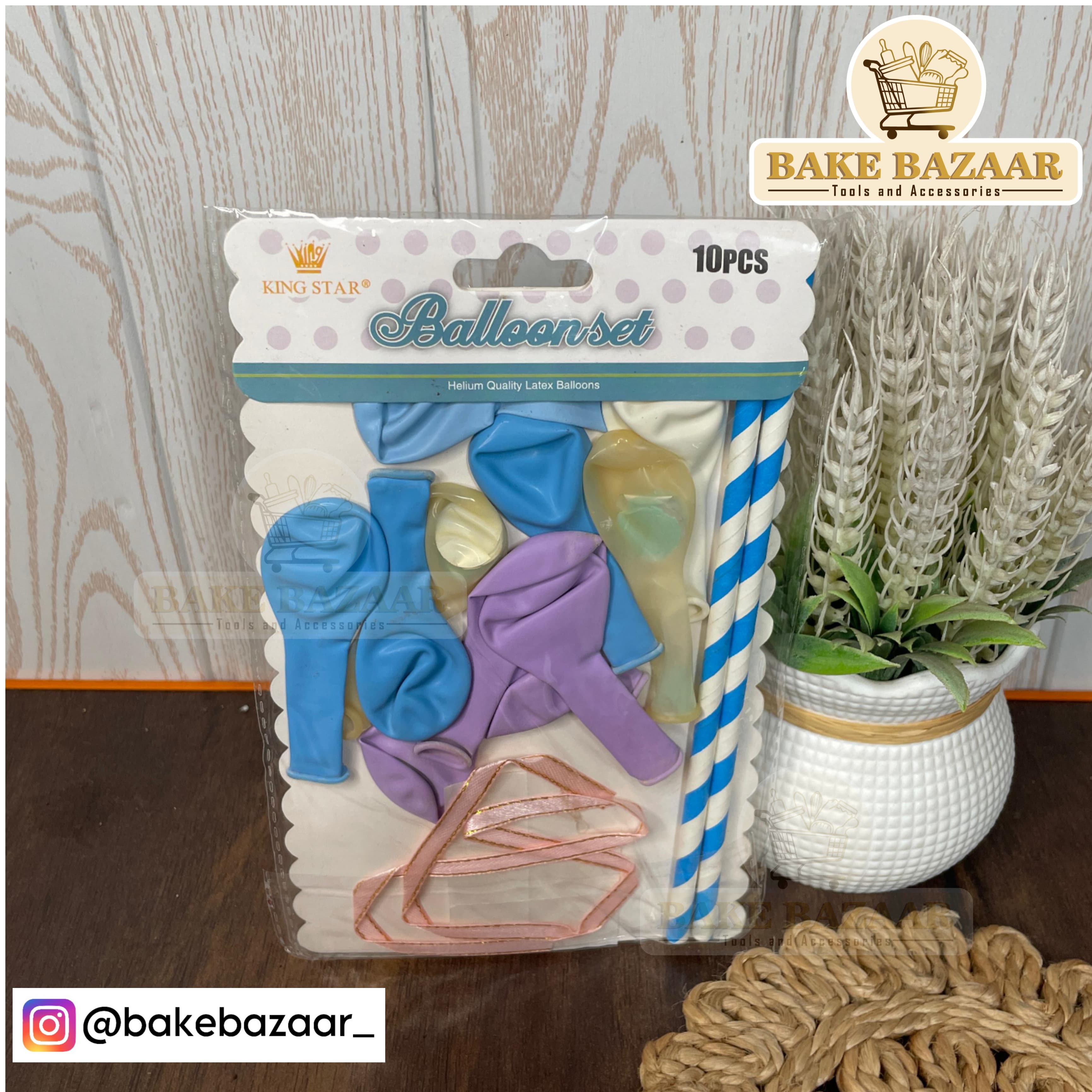 Blue & Purple Confetti Balloon Cake Topper