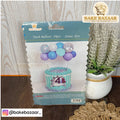 Blue & Purple Confetti Balloon Cake Topper