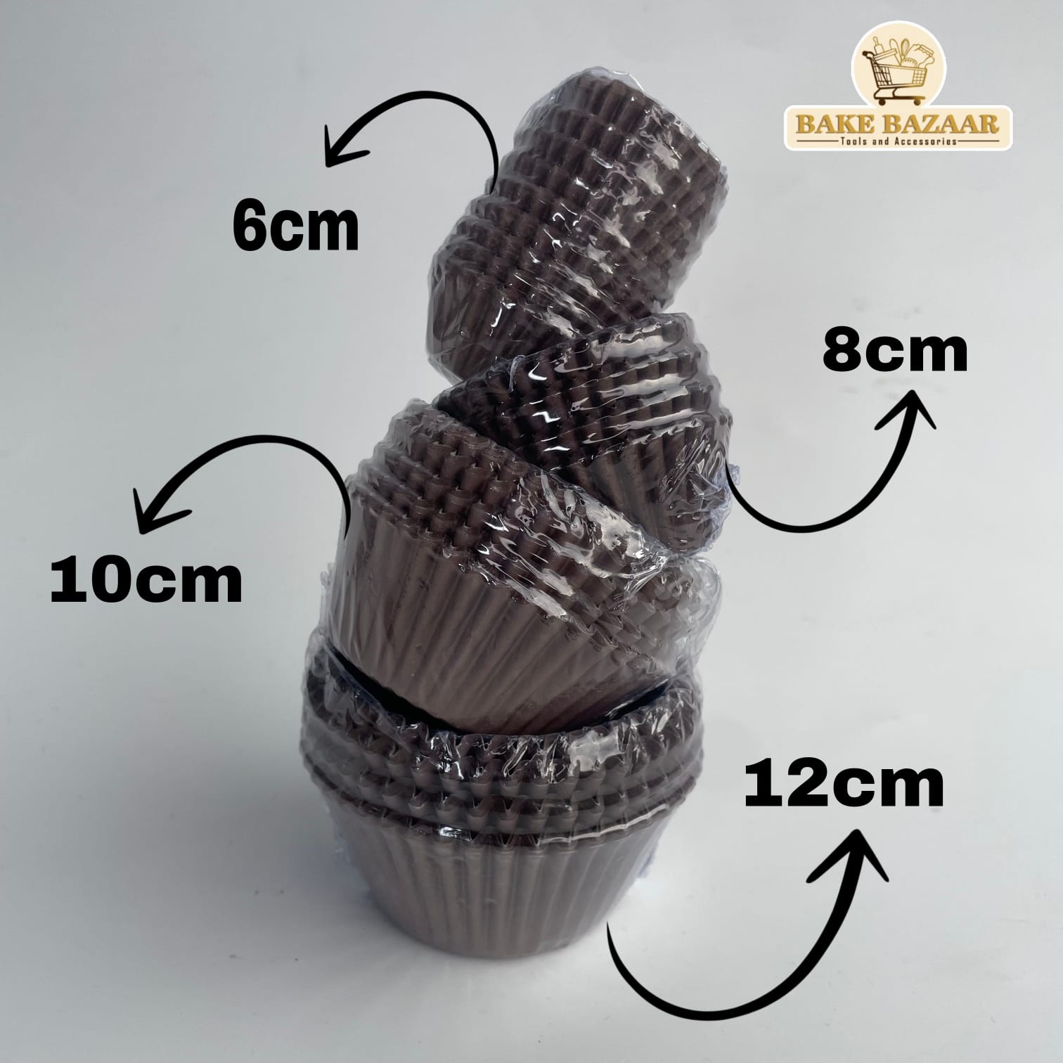 10cm Brown Paper Cupcake Liner (100pc Pack)