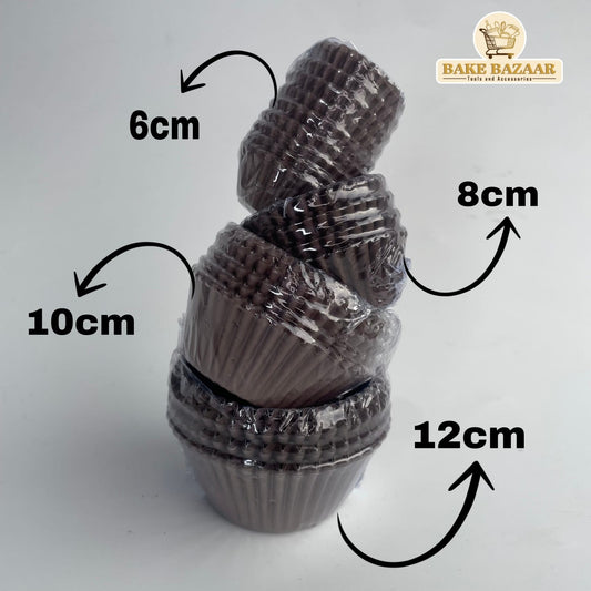 10cm Brown Paper Cupcake Liner (100pc Pack)