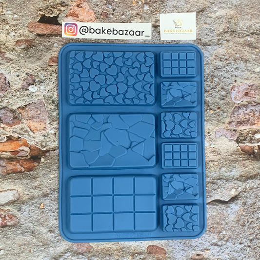 9 Cavity Silicone Chocolate Bar Mould