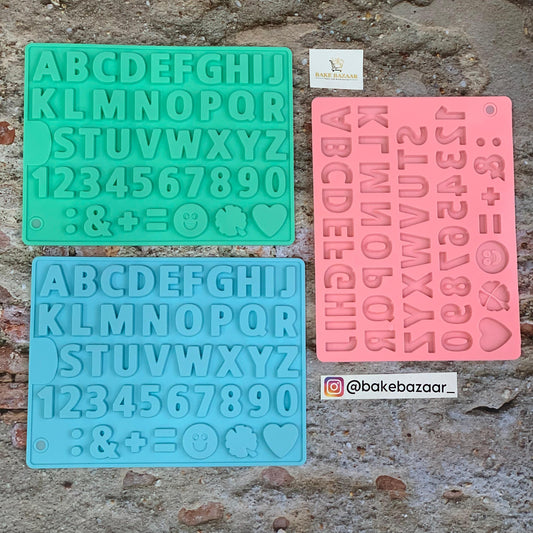 Alphabet & Numbers Chocolate Mold