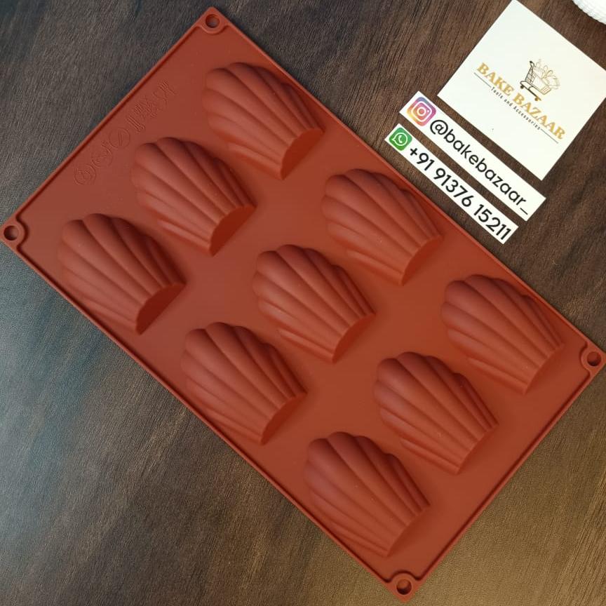 Silicone Madeleine Molds, 9 Cavity [1 PCS]