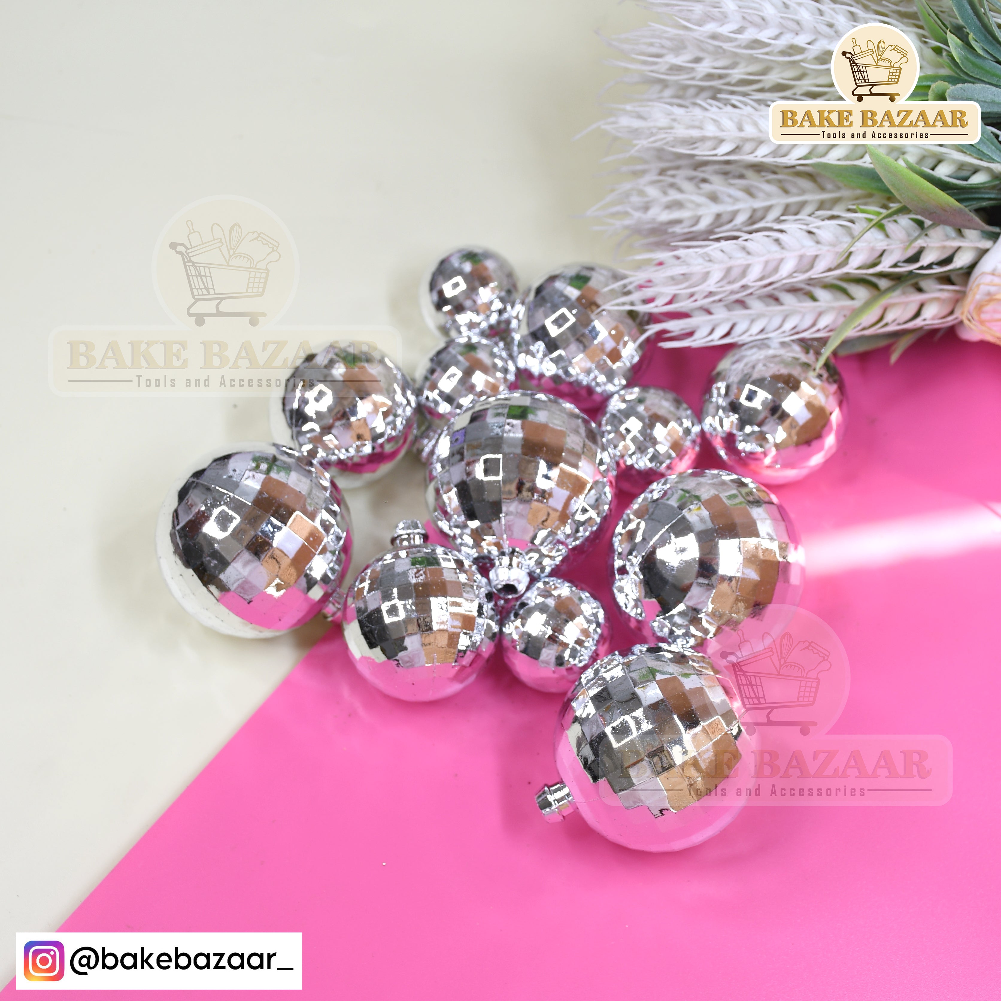 Silver Disco Faux Ball