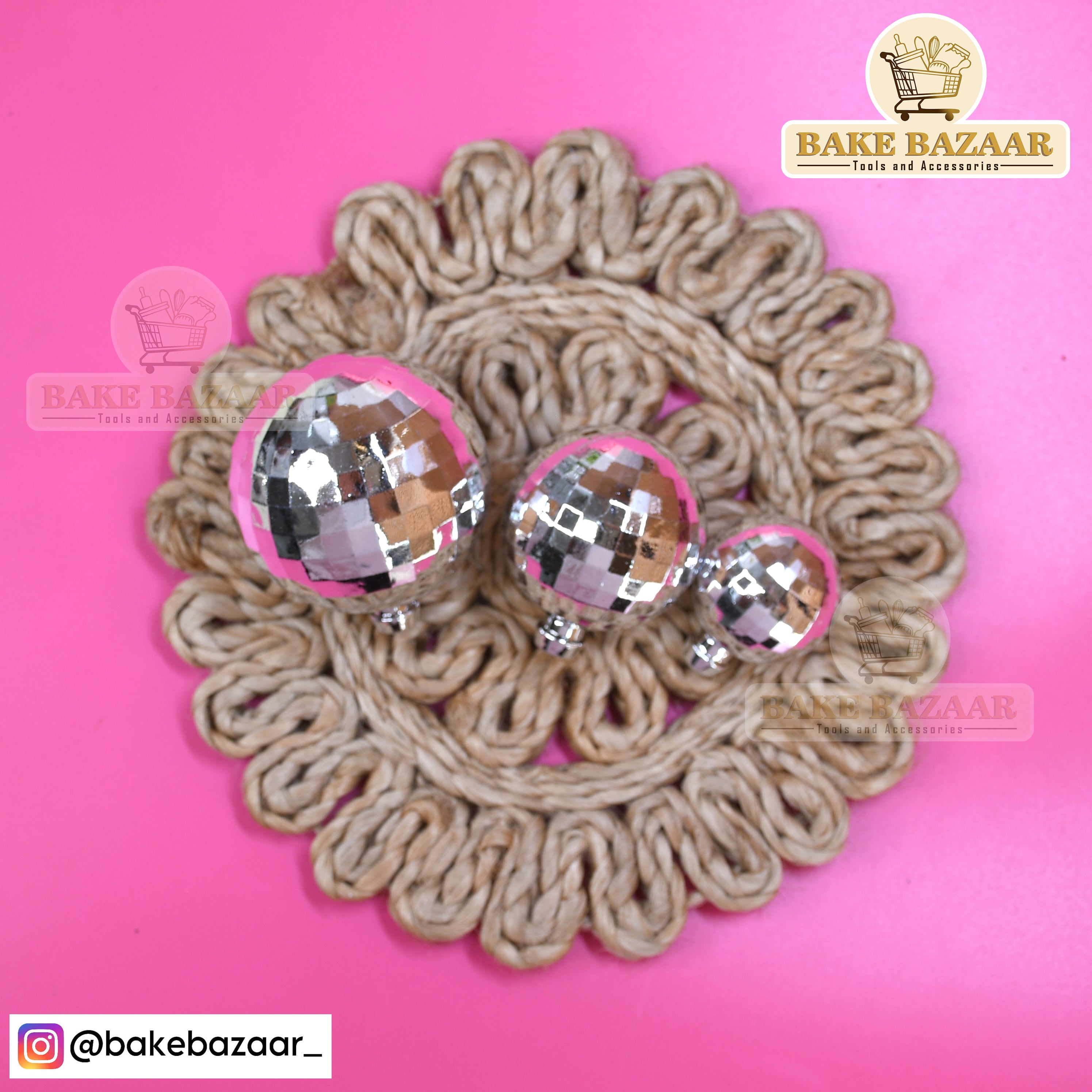 Silver Disco Faux Ball