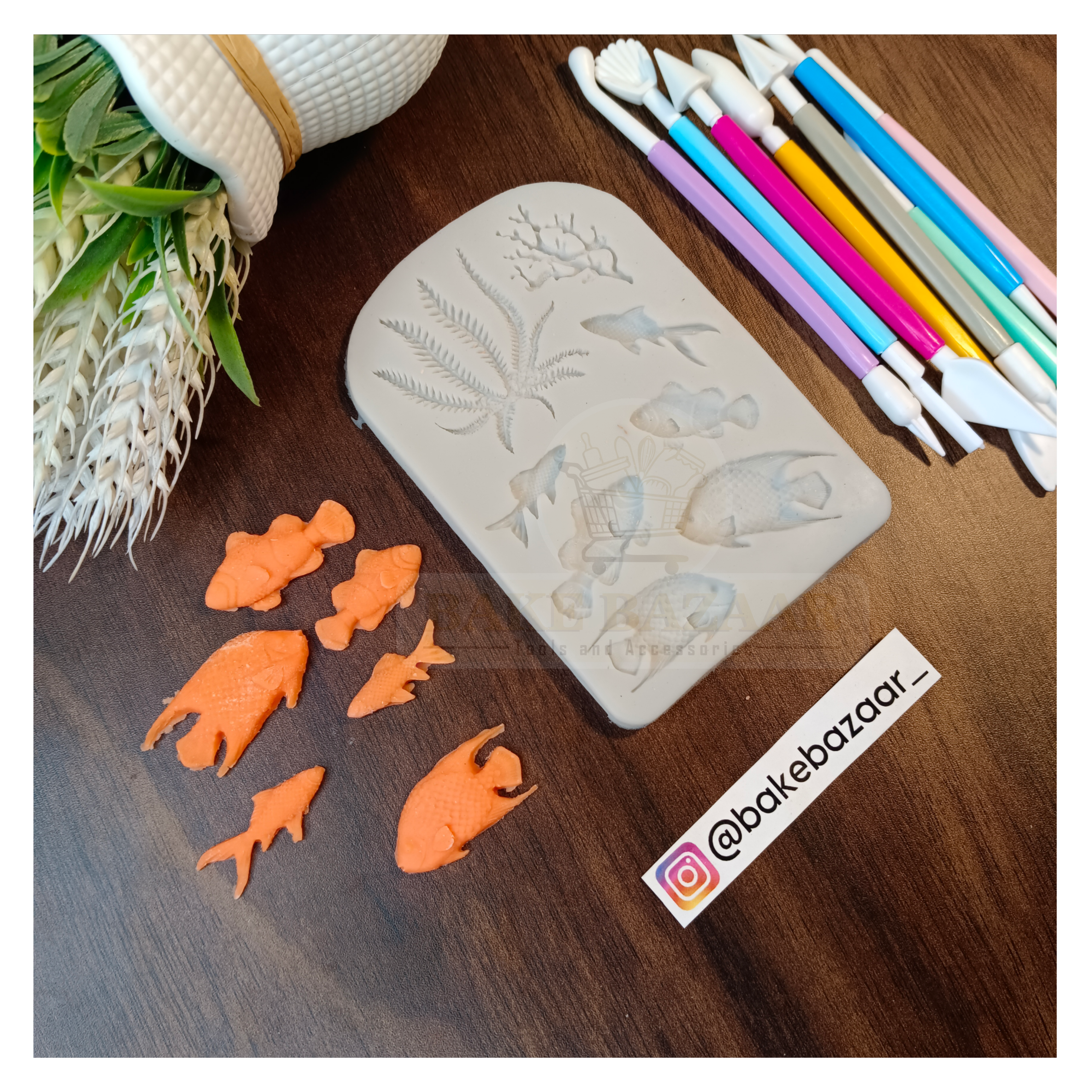 Ocean Coral Starfish Sea Fish Silicone Fondant Mold