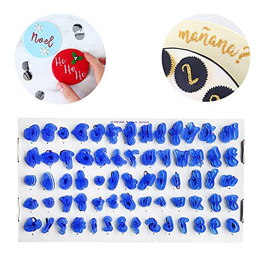 66 pcs Alphabet Number Cake Stamp Set