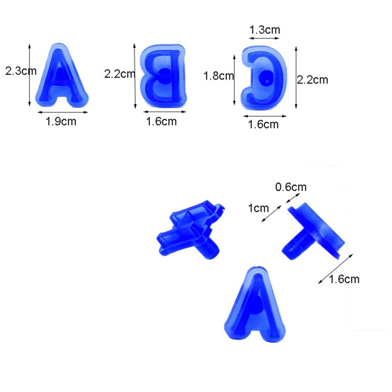 Alphabet Number Letter cookie cutter set